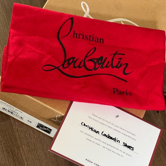 White Christian Louboutin Door Knock 120 Kid size 38 - Picture 7 of 12